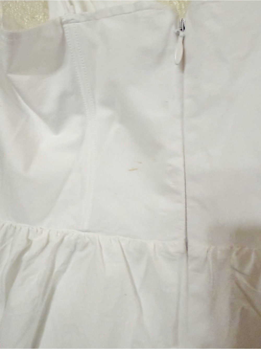 Good American Cotton Poplin Built In Shorts Ruched Cups White Mini Dress XL NEW - Picture 7 of 12